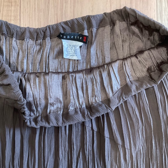 Babette Skirt/Blouse Set, Teal Blouse and Brown Skirt, Size Medium - Picture 9 of 12